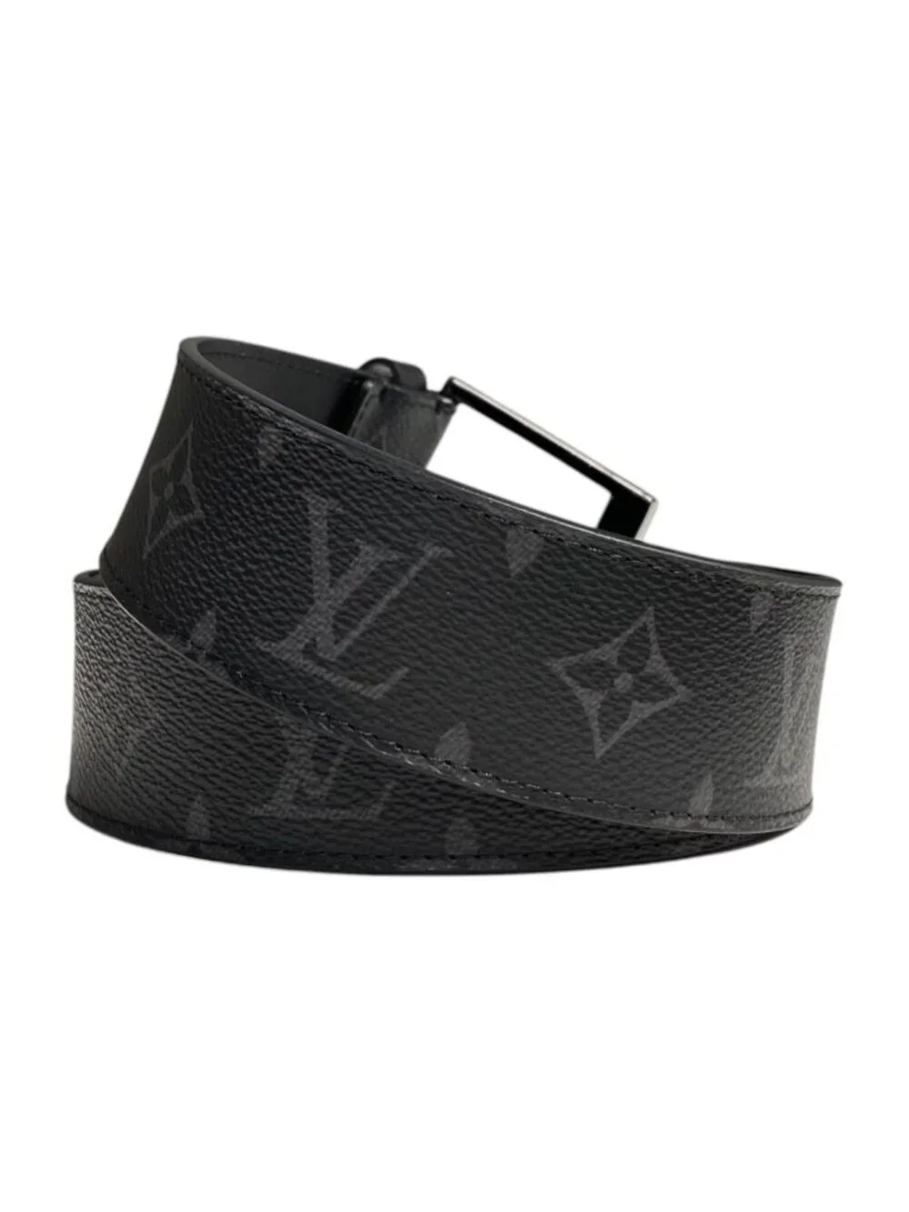 Louis Vuitton Belt Ceinture Downtown Monogram Leather Noir Black